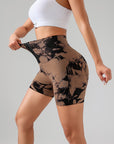 VibeLift Tie Dye Yoga Shorts